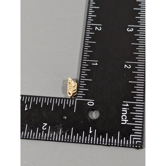 Keep Collective Leaf Feather Gold Tone Slide Charm NEW - Picture 4 of 5